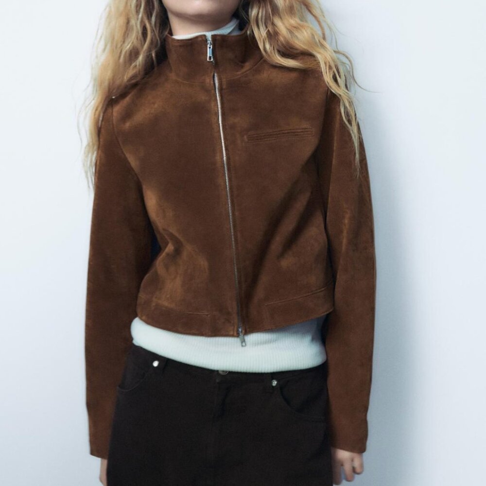 Zara Suede Leather Jacket